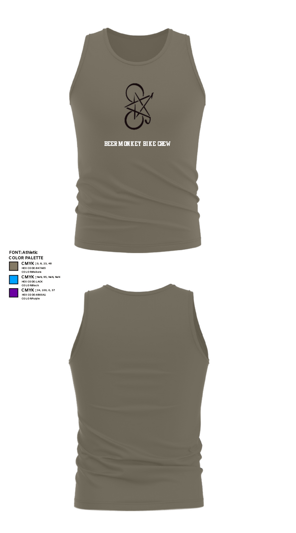 Tank Top, Beer Monkey Bike Crew, Cycling, Teamtime, Team time, sublimation, custom sports apparel, team uniforms, spirit wear, spiritwear, sports uniforms, custom shirts, team store, custom team store, fundraiser sports, apparel fundraiser