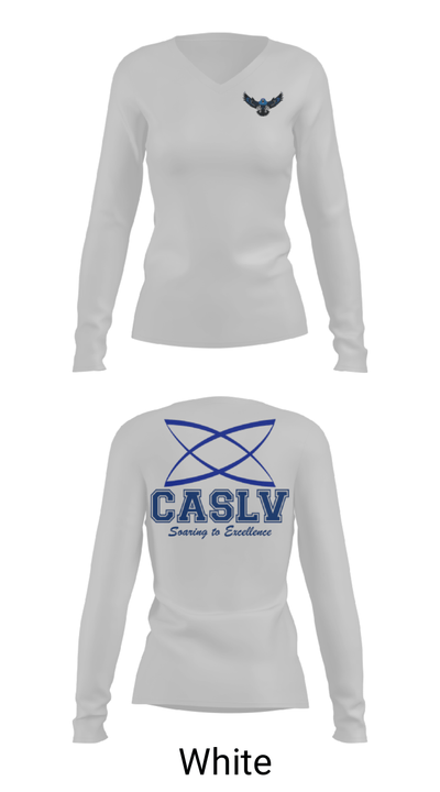Coral Academy of Science Las Vegas High School Cross Country 23065413 Women's Long Sleeve V-neck Shirt - 16