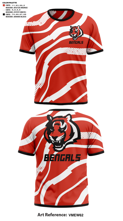 Short Sleeve Performance Shirt, Bengals, , Teamtime, Team time, sublimation, custom sports apparel, team uniforms, spirit wear, spiritwear, sports uniforms, custom shirts, team store, custom team store, fundraiser sports, apparel fundraiser