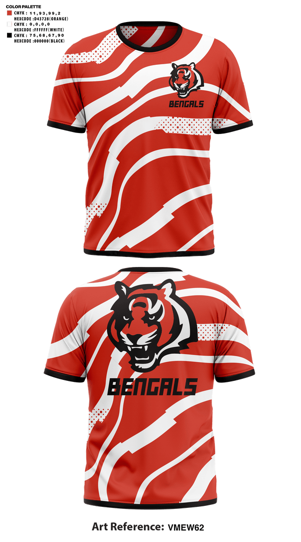 Short Sleeve Performance Shirt, Bengals, , Teamtime, Team time, sublimation, custom sports apparel, team uniforms, spirit wear, spiritwear, sports uniforms, custom shirts, team store, custom team store, fundraiser sports, apparel fundraiser