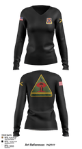 C BTRY 1/107 FA 56836205 Women's Long Sleeve V-neck Shirt - 3