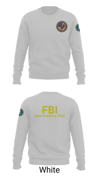 Crew Neck Sweatshirt, FBI Citizens Academy, , Teamtime, Team time, sublimation, custom sports apparel, team uniforms, spirit wear, spiritwear, sports uniforms, custom shirts, team store, custom team store, fundraiser sports, apparel fundraiser