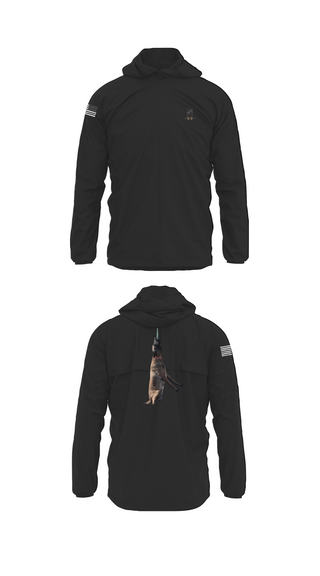 Windbreaker, Mals K9, Army, Teamtime, Team time, sublimation, custom sports apparel, team uniforms, spirit wear, spiritwear, sports uniforms, custom shirts, team store, custom team store, fundraiser sports, apparel fundraiser