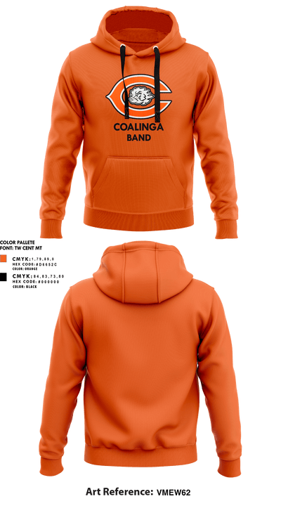 Coalinga High School Band 61572402 Hoodie - 1