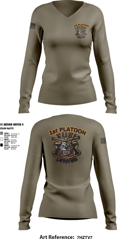 Fuel Dawgs 84866283 Women's Long Sleeve V-neck Shirt - 4