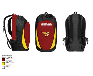 Gear Bag, Sharon High School Tennis, Tennis, Teamtime, Team time, sublimation, custom sports apparel, team uniforms, spirit wear, spiritwear, sports uniforms, custom shirts, team store, custom team store, fundraiser sports, apparel fundraiser