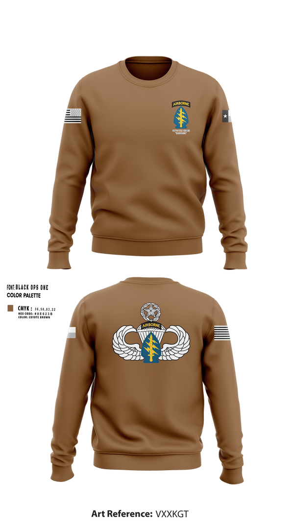 Crew Neck Sweatshirt, 197th STSC (SO)(A), National Guard, Teamtime, Team time, sublimation, custom sports apparel, team uniforms, spirit wear, spiritwear, sports uniforms, custom shirts, team store, custom team store, fundraiser sports, apparel fundraiser