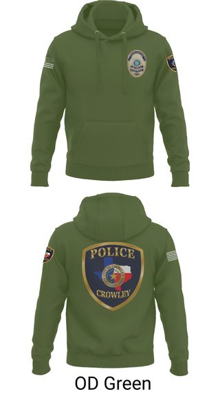 Hoodie, Crowley Police Department, , Teamtime, Team time, sublimation, custom sports apparel, team uniforms, spirit wear, spiritwear, sports uniforms, custom shirts, team store, custom team store, fundraiser sports, apparel fundraiser