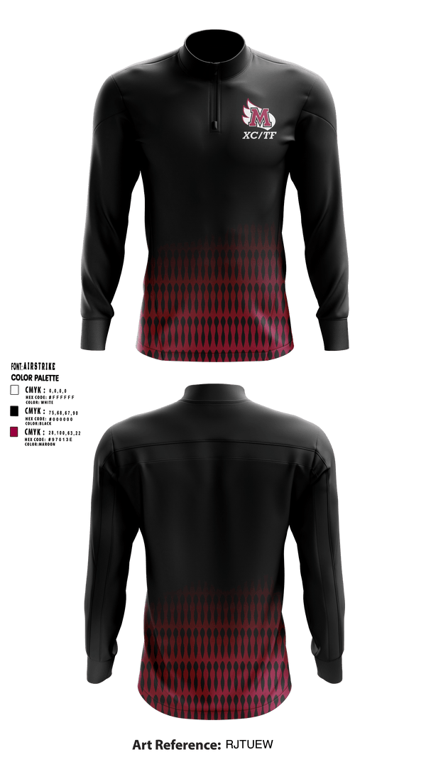Quarter Zip Jacket, Meredith College Avenging Angels, Track & Field, Teamtime, Team time, sublimation, custom sports apparel, team uniforms, spirit wear, spiritwear, sports uniforms, custom shirts, team store, custom team store, fundraiser sports, apparel fundraiser