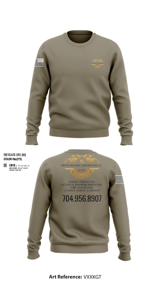 Crew Neck Sweatshirt, Unified Builders Construction LLC, , Teamtime, Team time, sublimation, custom sports apparel, team uniforms, spirit wear, spiritwear, sports uniforms, custom shirts, team store, custom team store, fundraiser sports, apparel fundraiser