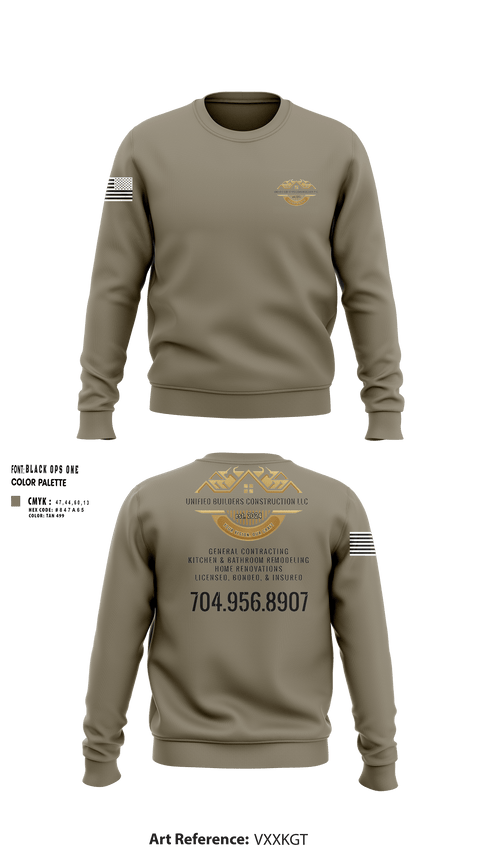 Crew Neck Sweatshirt, Unified Builders Construction LLC, , Teamtime, Team time, sublimation, custom sports apparel, team uniforms, spirit wear, spiritwear, sports uniforms, custom shirts, team store, custom team store, fundraiser sports, apparel fundraiser