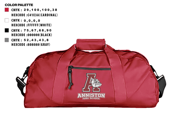 Duffle Bag, Anniston High School, Spirit Store, Teamtime, Team time, sublimation, custom sports apparel, team uniforms, spirit wear, spiritwear, sports uniforms, custom shirts, team store, custom team store, fundraiser sports, apparel fundraiser