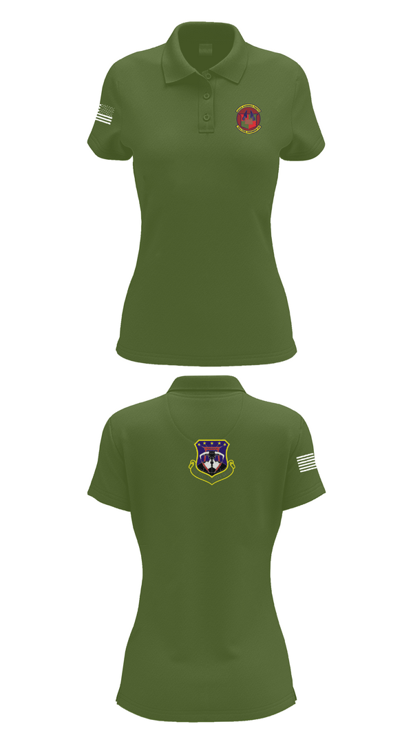 Womens Short Sleeve Performance Polo, 18th Civil Engineer Sq, Air Force, Teamtime, Team time, sublimation, custom sports apparel, team uniforms, spirit wear, spiritwear, sports uniforms, custom shirts, team store, custom team store, fundraiser sports, apparel fundraiser