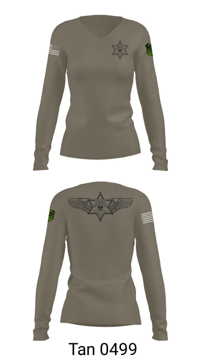 Air Support 72075098 Women's Long Sleeve V-neck Shirt - 73