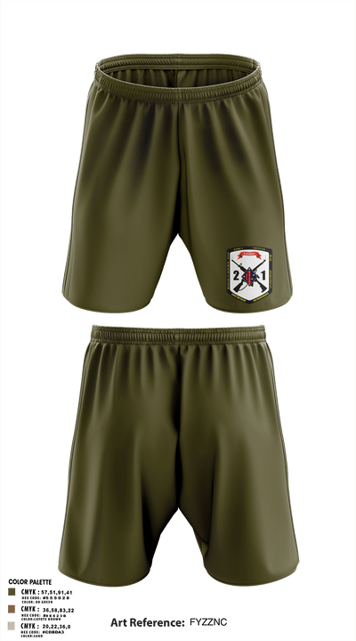 2nd Battalion, 1st Marine Regiment 96823879 Athletic Shorts With Pockets - 108