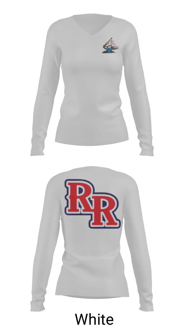 Womens Long Sleeve Vneck Shirt, Rudder Middle School Soccer, Men's Soccer, Teamtime, Team time, sublimation, custom sports apparel, team uniforms, spirit wear, spiritwear, sports uniforms, custom shirts, team store, custom team store, fundraiser sports, apparel fundraiser