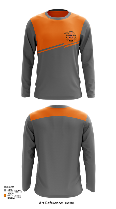 Sloppy Hog BBQ 60083464 Long Sleeve Performance Shirt 124