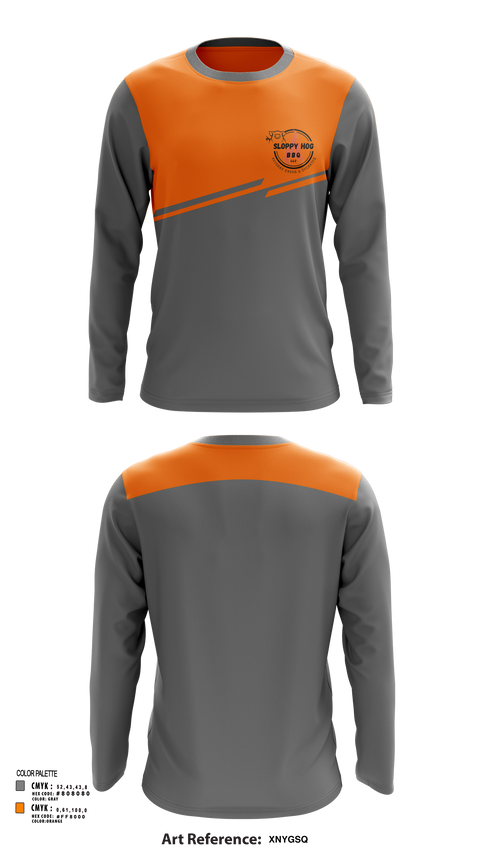 Long Sleeve Performance Shirt, Sloppy Hog BBQ, , Teamtime, Team time, sublimation, custom sports apparel, team uniforms, spirit wear, spiritwear, sports uniforms, custom shirts, team store, custom team store, fundraiser sports, apparel fundraiser