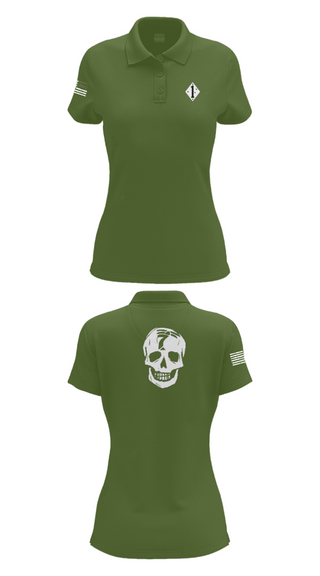 Womens Short Sleeve Performance Polo, 3/7 Kilo 3rd, Marines, Teamtime, Team time, sublimation, custom sports apparel, team uniforms, spirit wear, spiritwear, sports uniforms, custom shirts, team store, custom team store, fundraiser sports, apparel fundraiser