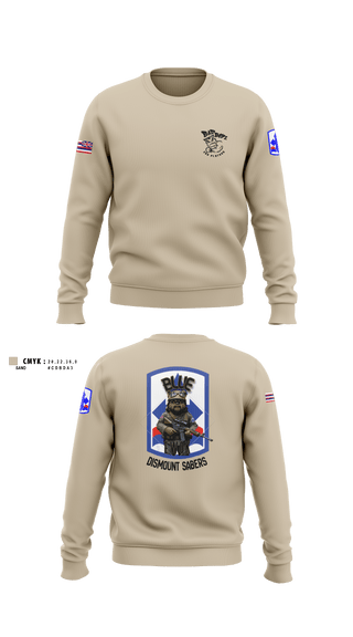 Crew Neck Sweatshirt, 3RD PLT BAD BOYS3RD PLT BAD BOYS 899719921-299 DismountBlue EwokDismount sabersBlue Ewok, Army, Teamtime, Team time, sublimation, custom sports apparel, team uniforms, spirit wear, spiritwear, sports uniforms, custom shirts, team store, custom team store, fundraiser sports, apparel fundraiser
