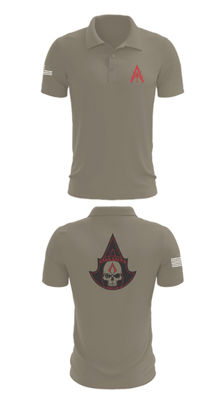 Short Sleeve Performance Polo, A Co. 1-3 AB, Army, Teamtime, Team time, sublimation, custom sports apparel, team uniforms, spirit wear, spiritwear, sports uniforms, custom shirts, team store, custom team store, fundraiser sports, apparel fundraiser
