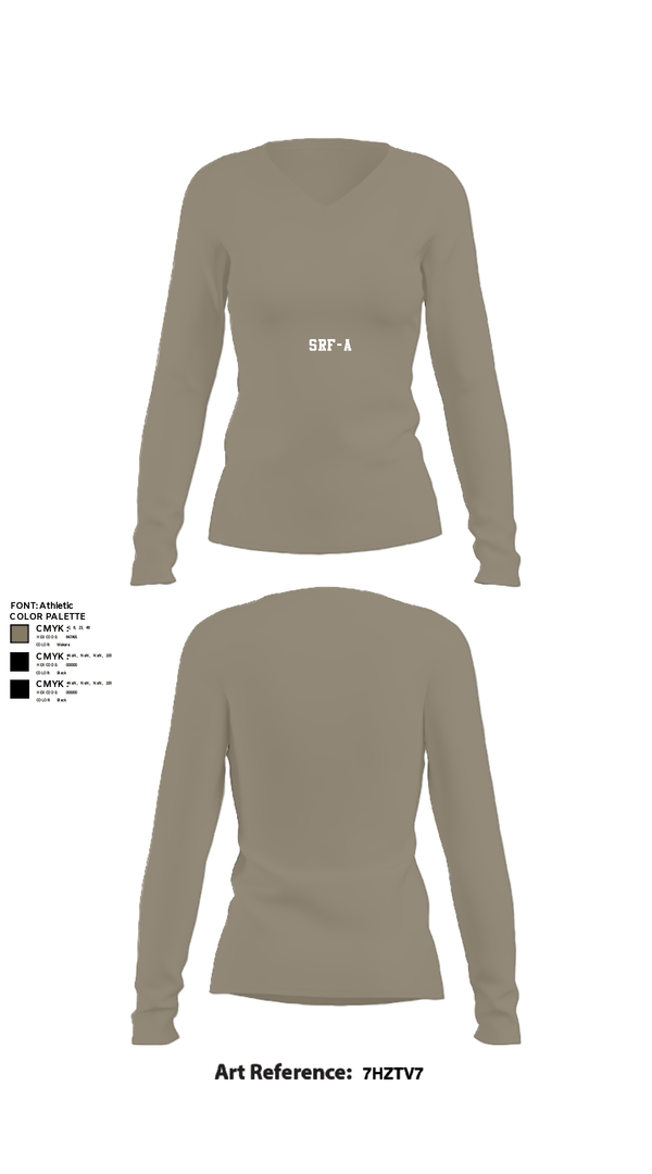 Womens Long Sleeve Vneck Shirt, Srf-A, Navy, Teamtime, Team time, sublimation, custom sports apparel, team uniforms, spirit wear, spiritwear, sports uniforms, custom shirts, team store, custom team store, fundraiser sports, apparel fundraiser