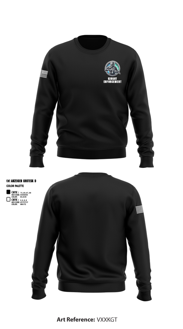 Crew Neck Sweatshirt, KINGHT ENFORCEMENT, , Teamtime, Team time, sublimation, custom sports apparel, team uniforms, spirit wear, spiritwear, sports uniforms, custom shirts, team store, custom team store, fundraiser sports, apparel fundraiser