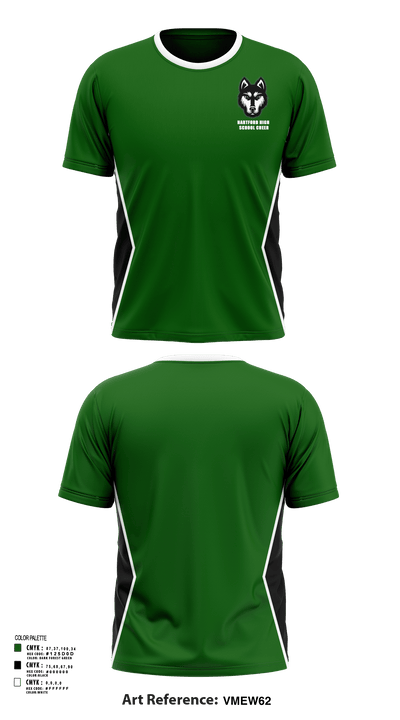 Hartford High School Cheer 40549424 Short Sleeve Performance Shirt - 131