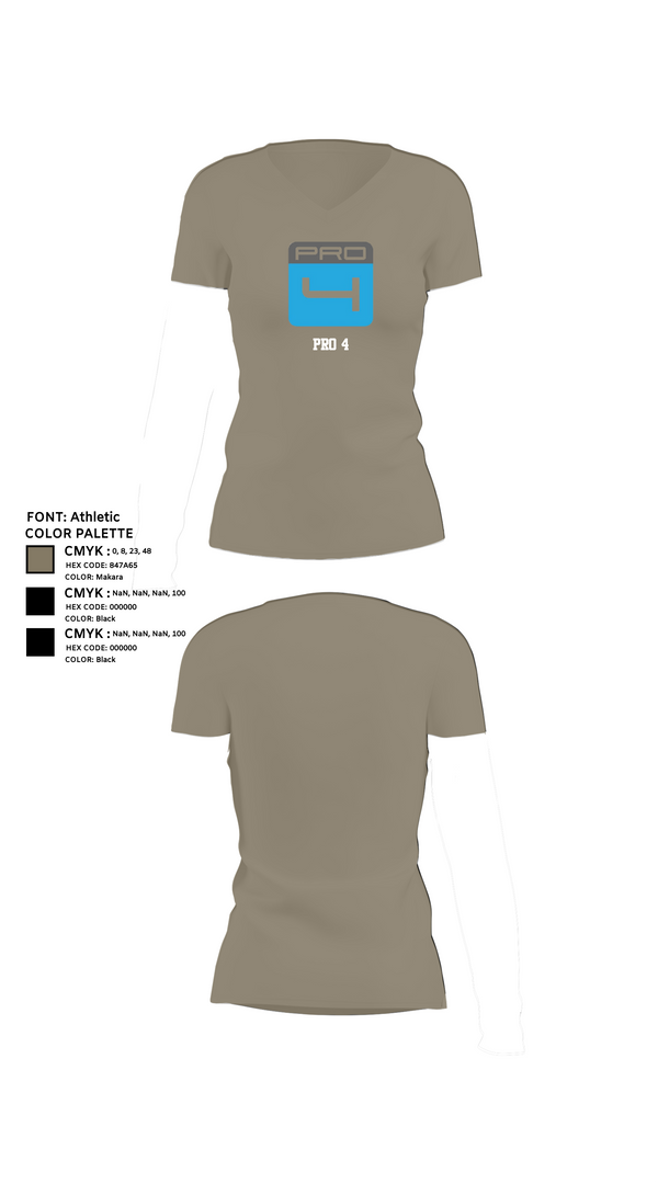 Womens Short Sleeve Vneck Shirt, Pro 4, , Teamtime, Team time, sublimation, custom sports apparel, team uniforms, spirit wear, spiritwear, sports uniforms, custom shirts, team store, custom team store, fundraiser sports, apparel fundraiser