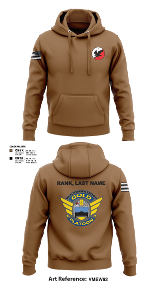 Hoodie, Savage Platoon, 2-7 CAV1/7 CAV, Blackhawk Troop, Gold Platoon, Army, Teamtime, Team time, sublimation, custom sports apparel, team uniforms, spirit wear, spiritwear, sports uniforms, custom shirts, team store, custom team store, fundraiser sports, apparel fundraiser