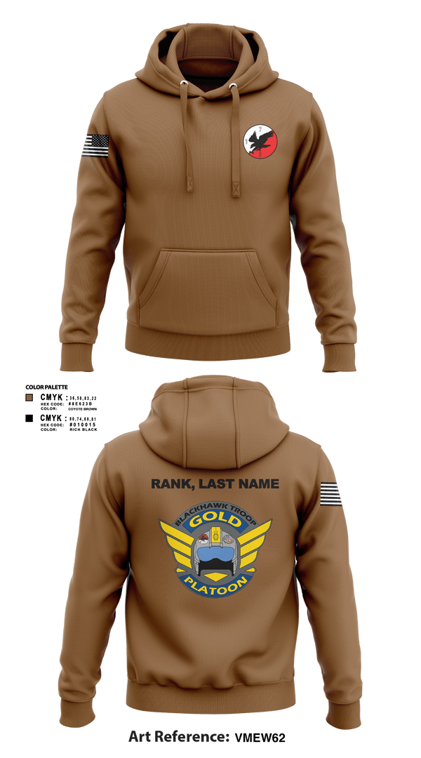 Hoodie, Savage Platoon, 2-7 CAV1/7 CAV, Blackhawk Troop, Gold Platoon, Army, Teamtime, Team time, sublimation, custom sports apparel, team uniforms, spirit wear, spiritwear, sports uniforms, custom shirts, team store, custom team store, fundraiser sports, apparel fundraiser