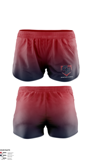 Womens Shorts, Grand Slam Alabama, Baseball, Teamtime, Team time, sublimation, custom sports apparel, team uniforms, spirit wear, spiritwear, sports uniforms, custom shirts, team store, custom team store, fundraiser sports, apparel fundraiser