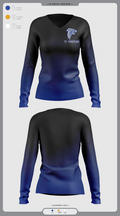 Todd County High School Wrestling 85691446 Women's Long Sleeve V-neck Shirt - 24