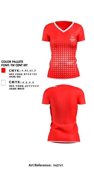 Fairfield Senior High School Golf 21662211 Women's Short Sleeve V-neck Shirt - 1