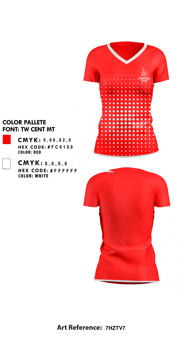 Womens Short Sleeve Vneck Shirt, Fairfield Senior High School Golf, Golf, Teamtime, Team time, sublimation, custom sports apparel, team uniforms, spirit wear, spiritwear, sports uniforms, custom shirts, team store, custom team store, fundraiser sports, apparel fundraiser
