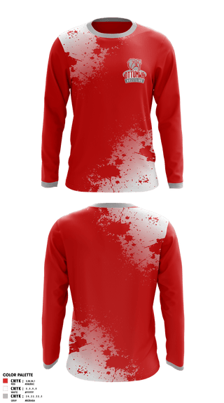 Long Sleeve Rash Guard Shirt, Ottumwa bulldogs, Wrestling, Teamtime, Team time, sublimation, custom sports apparel, team uniforms, spirit wear, spiritwear, sports uniforms, custom shirts, team store, custom team store, fundraiser sports, apparel fundraiser