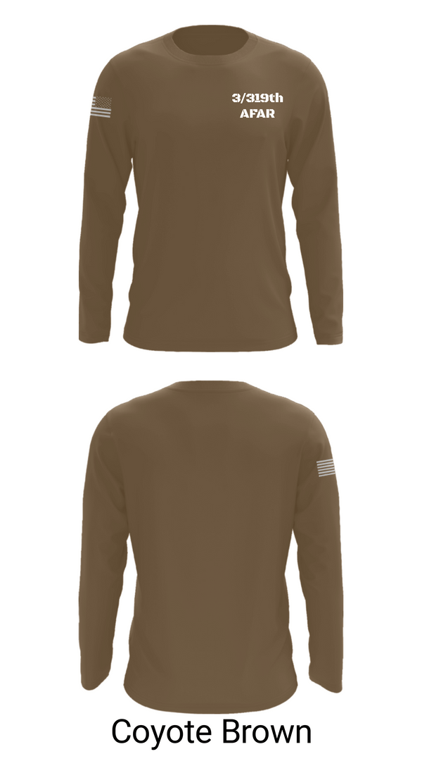 Long Sleeve Performance Shirt, 3/319th AFAR, Army, Teamtime, Team time, sublimation, custom sports apparel, team uniforms, spirit wear, spiritwear, sports uniforms, custom shirts, team store, custom team store, fundraiser sports, apparel fundraiser