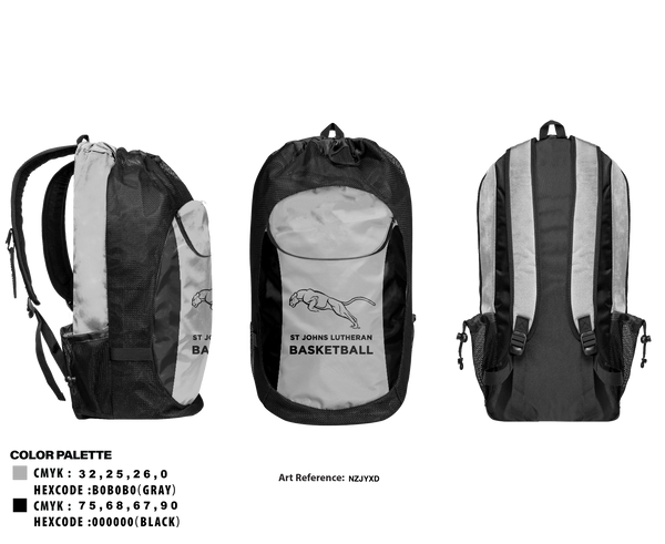 Gear Bag, St Johns Lutheran Basketball, Men's Basketball, Teamtime, Team time, sublimation, custom sports apparel, team uniforms, spirit wear, spiritwear, sports uniforms, custom shirts, team store, custom team store, fundraiser sports, apparel fundraiser