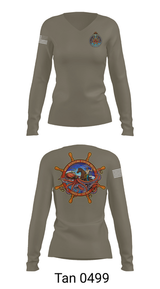 Womens Long Sleeve Vneck Shirt, Navy Recruiting, , Teamtime, Team time, sublimation, custom sports apparel, team uniforms, spirit wear, spiritwear, sports uniforms, custom shirts, team store, custom team store, fundraiser sports, apparel fundraiser