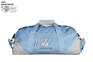 Duffle Bag, Willowbrook Warriors, Men's Soccer, Teamtime, Team time, sublimation, custom sports apparel, team uniforms, spirit wear, spiritwear, sports uniforms, custom shirts, team store, custom team store, fundraiser sports, apparel fundraiser