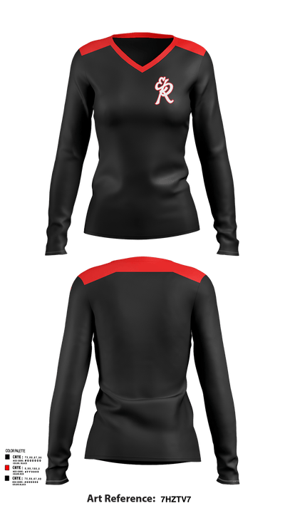 El Rodeo 52289869 Women's Long Sleeve V-neck Shirt -1 127