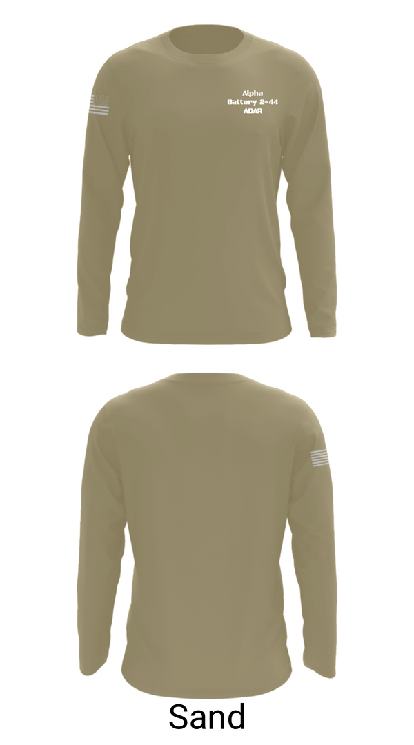 Long Sleeve Performance Shirt, Alpha Battery 2-44 ADAR, , Teamtime, Team time, sublimation, custom sports apparel, team uniforms, spirit wear, spiritwear, sports uniforms, custom shirts, team store, custom team store, fundraiser sports, apparel fundraiser
