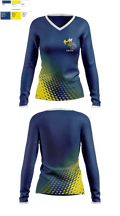 Detroit Country Day School (Upper School) Cheer 55209150 Women's Long Sleeve V-neck Shirt - 1