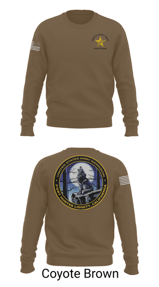 Crew Neck Sweatshirt, USAG Fort Hunter Liggett, Army, Teamtime, Team time, sublimation, custom sports apparel, team uniforms, spirit wear, spiritwear, sports uniforms, custom shirts, team store, custom team store, fundraiser sports, apparel fundraiser