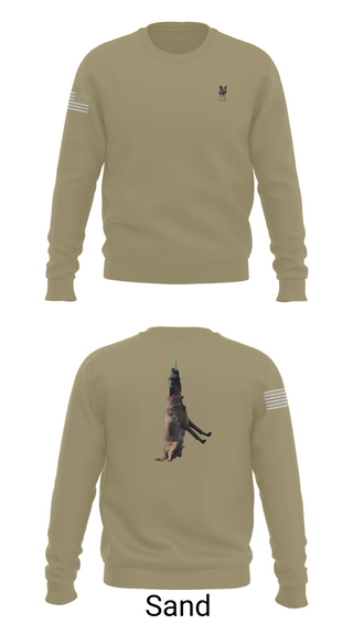 Crew Neck Sweatshirt, Mals K9, Army, Teamtime, Team time, sublimation, custom sports apparel, team uniforms, spirit wear, spiritwear, sports uniforms, custom shirts, team store, custom team store, fundraiser sports, apparel fundraiser