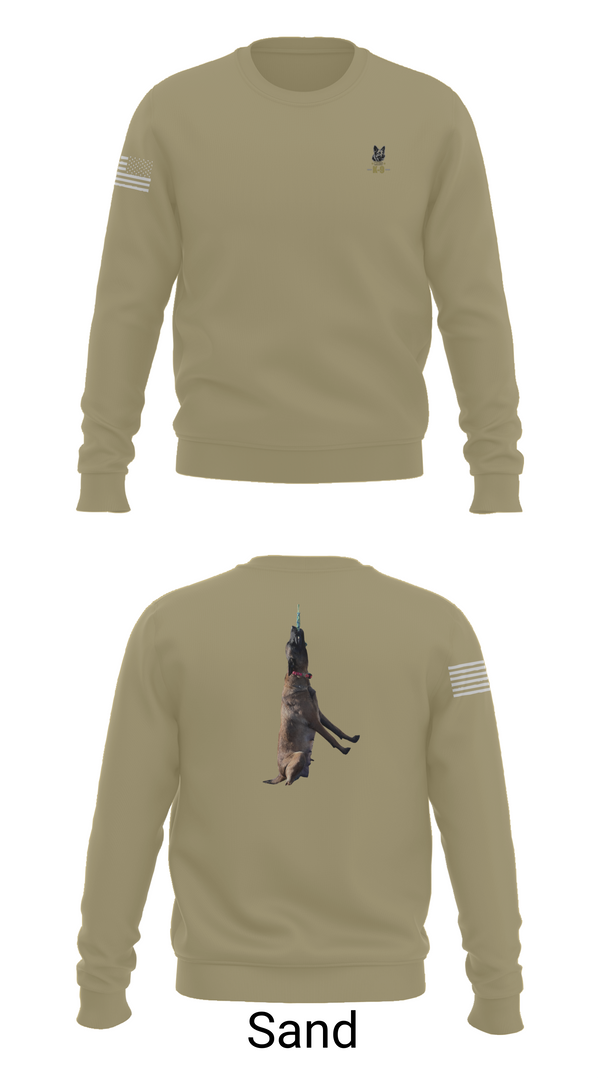 Crew Neck Sweatshirt, Mals K9, Army, Teamtime, Team time, sublimation, custom sports apparel, team uniforms, spirit wear, spiritwear, sports uniforms, custom shirts, team store, custom team store, fundraiser sports, apparel fundraiser
