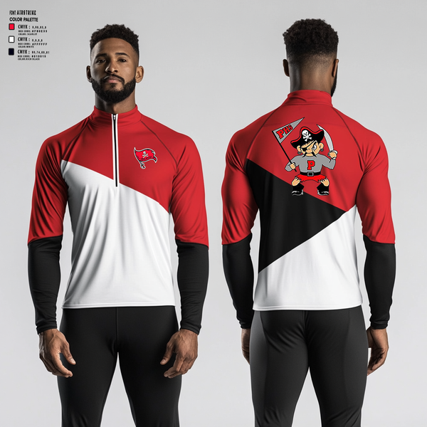 Quarter Zip Jacket, Palatine pirates, Baseball, Teamtime, Team time, sublimation, custom sports apparel, team uniforms, spirit wear, spiritwear, sports uniforms, custom shirts, team store, custom team store, fundraiser sports, apparel fundraiser