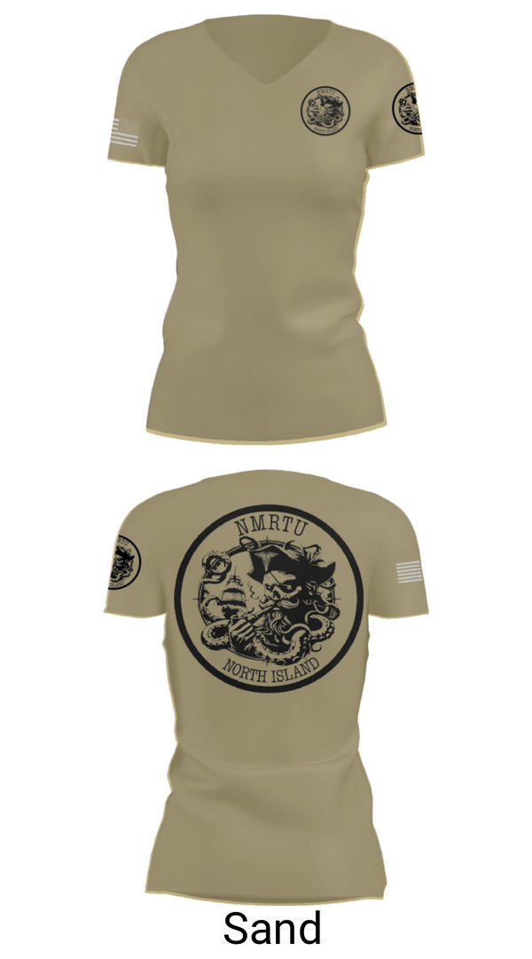 Women's Short Sleeve Vneck Shirt, USS MAKIN ISLAND, Navy, Teamtime, Team time, sublimation, custom sports apparel, team uniforms, spirit wear, spiritwear, sports uniforms, custom shirts, team store, custom team store, fundraiser sports, apparel fundraiser