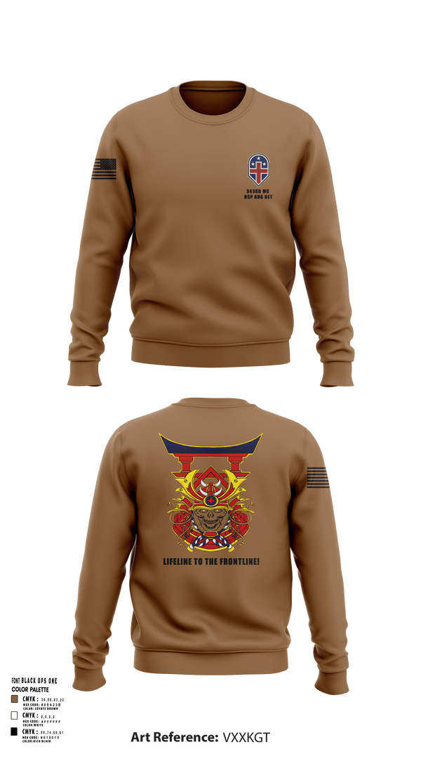 Crew Neck Sweatshirt, 343rd Medical Hospital Augmentation Detachment, , Teamtime, Team time, sublimation, custom sports apparel, team uniforms, spirit wear, spiritwear, sports uniforms, custom shirts, team store, custom team store, fundraiser sports, apparel fundraiser
