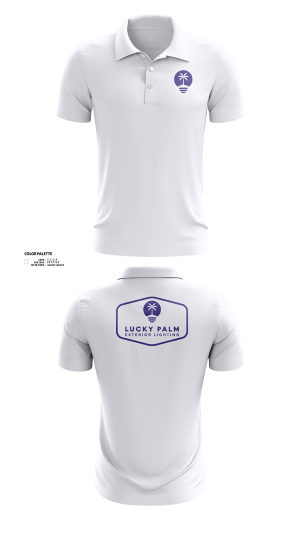 Short Sleeve Performance Polo, Lucky Palm Lighting, , Teamtime, Team time, sublimation, custom sports apparel, team uniforms, spirit wear, spiritwear, sports uniforms, custom shirts, team store, custom team store, fundraiser sports, apparel fundraiser